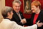 President of the Republic of Finland Tarja Halonen, Federal President of Austria Heinz Fischer and President of Italia            Giorgio Napolitano met in Vienna on 11 December 2010. Photo: Office of the Federal President of Austria